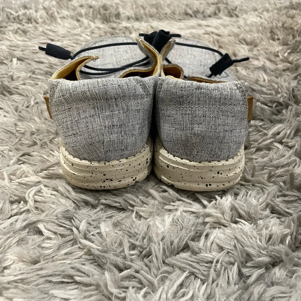 Hey Dude Gray Women's Moccasins with Black Accents - Picture 4 of 5